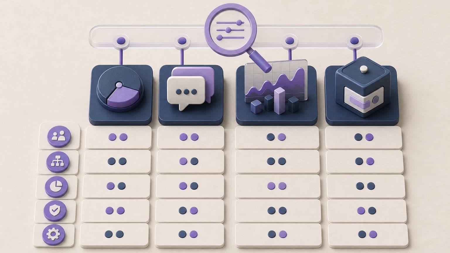 Four social media management platforms compared against one consistent framework